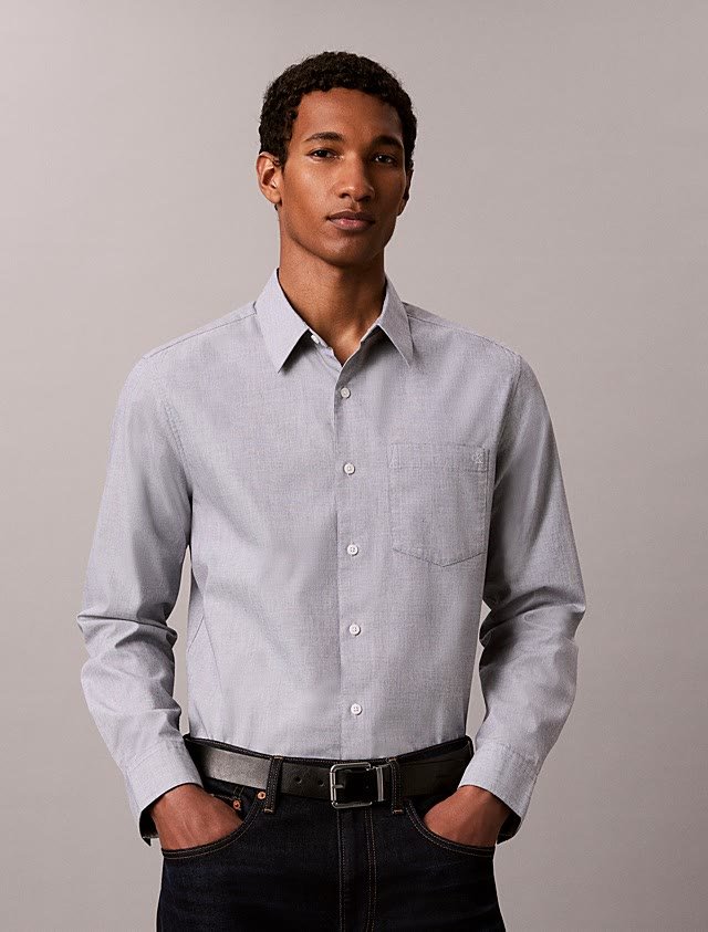 Chemise habillée gris clair