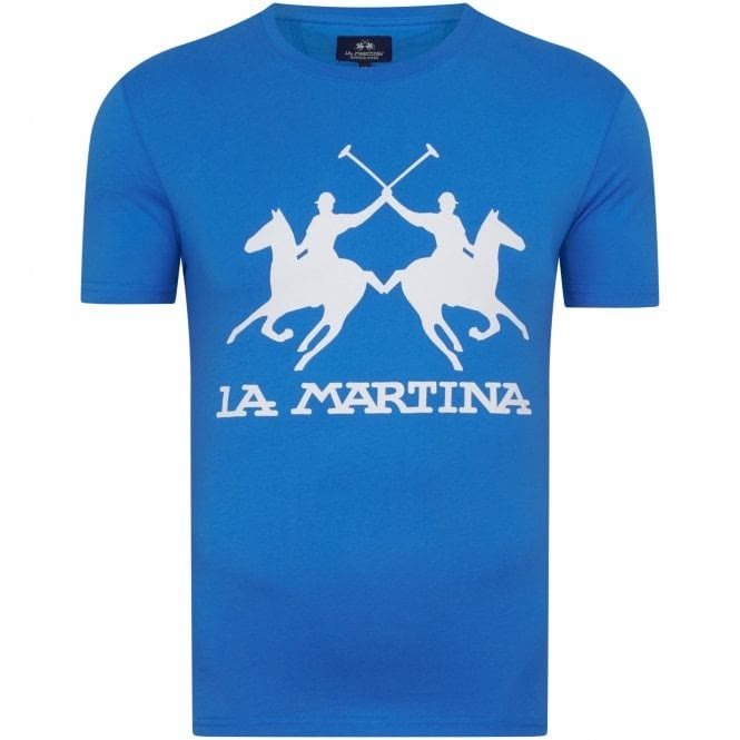 T-shirt maxi logo polo bleu