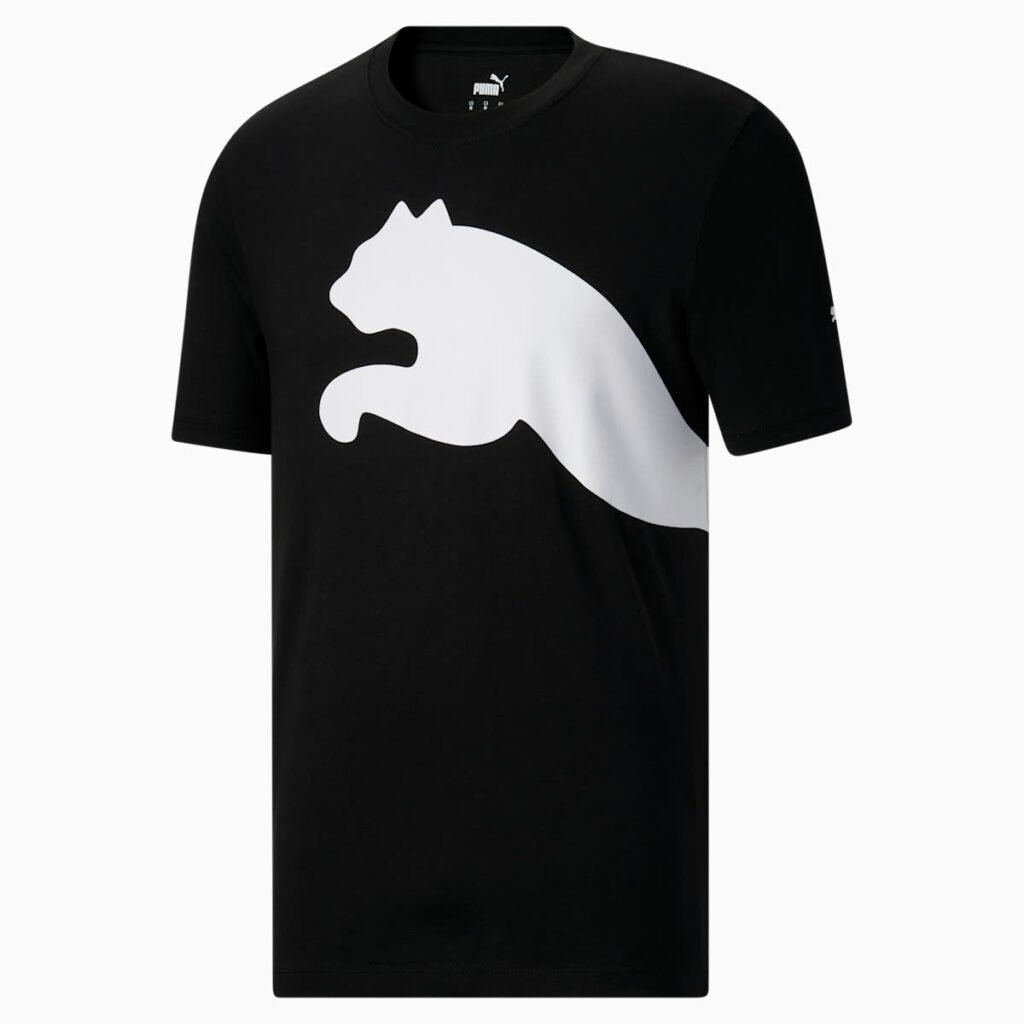 T-shirt grand logo félin noir